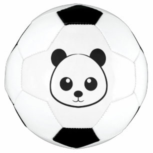 Smiling panda face soccer ball