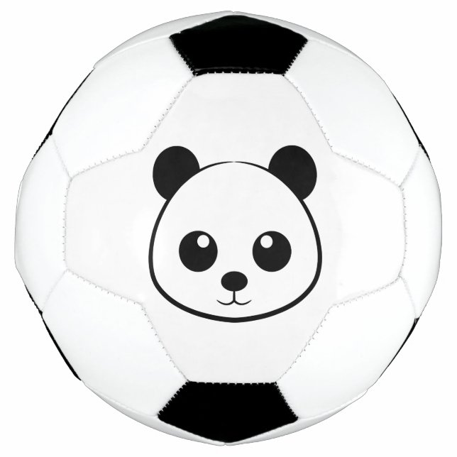 Smiling Panda Face Soccer Ball – Cute Animal Sport (Front)