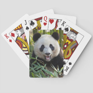 Smiling Panda Portrait Playing Cards