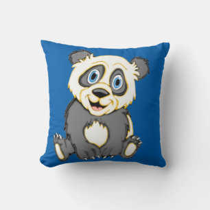 Smiling Panda Square Pillow