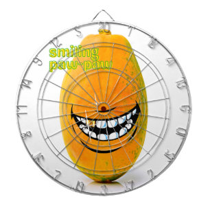 Smiling Pawpaw met 'n Goue Tand Dartboard