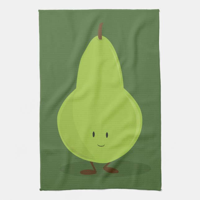 Smiling Pear Tea Towel (Vertical)