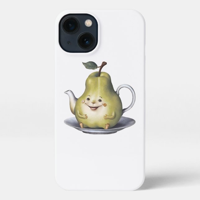 Smiling Pear Teapot iPhone Case (Back)