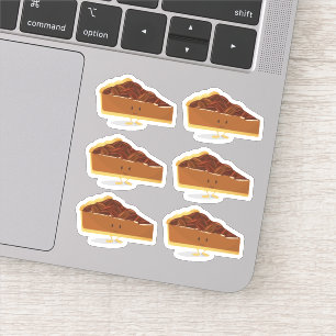 Smiling Pecan Pie Slice Cartoon Character