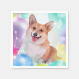 Smiling Pembroke Welsh Corgi Napkins