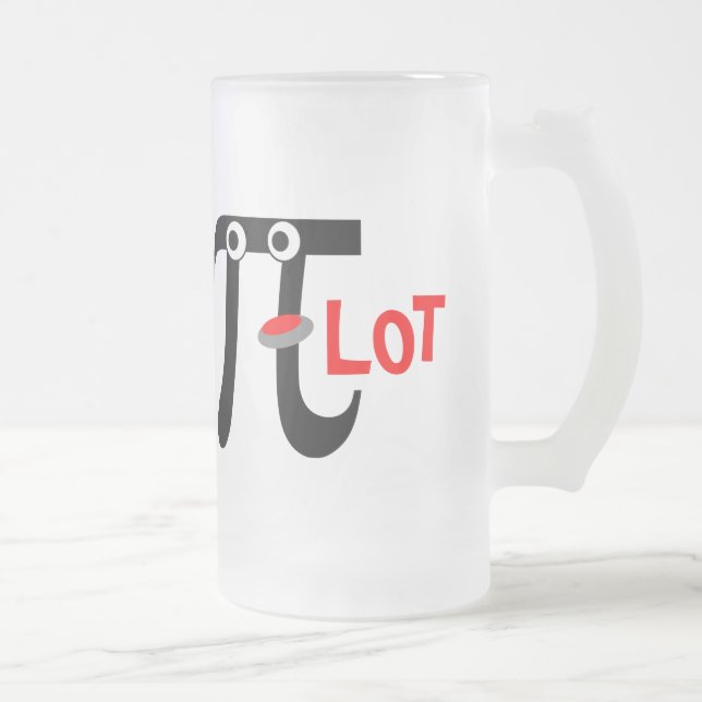 Smiling PI-LOT Frosted Glass Mug (Right)