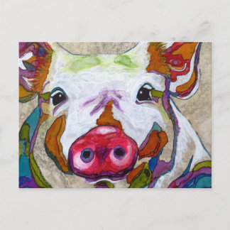 Smiling Piggy Postcard