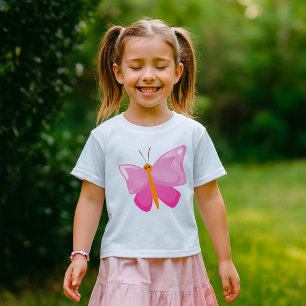 Smiling Pink Butterfly T-Shirt