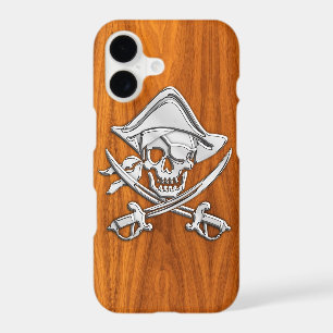 Smiling Pirate on Teak Veneer