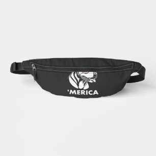 Smiling Pitbull Sun Glasses 4th Of July Merica Bum Bags