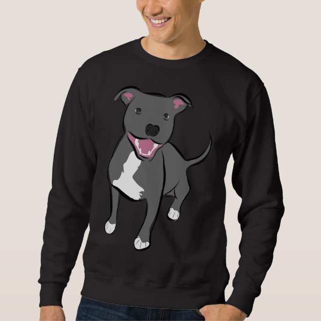 Smiling Pitbull    Sweatshirt (Front)