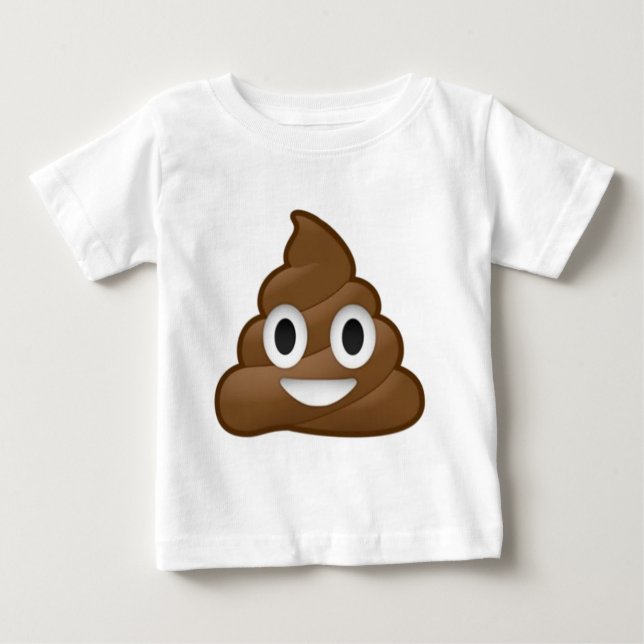 Smiling Poop Emoji Baby T-Shirt (Front)