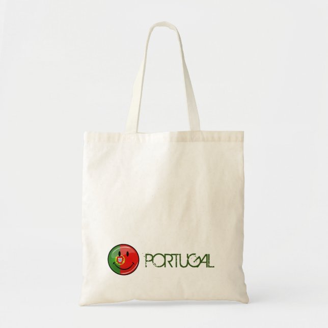 Smiling Portuguese Flag Tote Bag (Front)