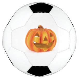 Smiling Pumpkin Jack O Lantern Halloween Soccer Ball