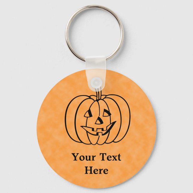 Smiling Pumpkin. Key Ring (Front)