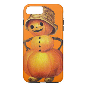 Smiling Pumpkin Snowman Orange iPhone 8 Plus/7 Plus Case