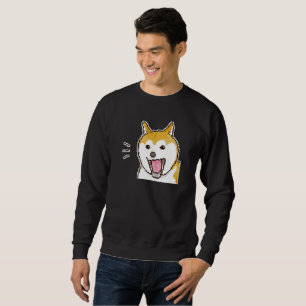 Smiling Puppylike Shiba Inu Dog Pixelart Sweatshirt