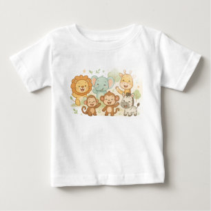 Smiling Safari Friends Baby T-Shirt