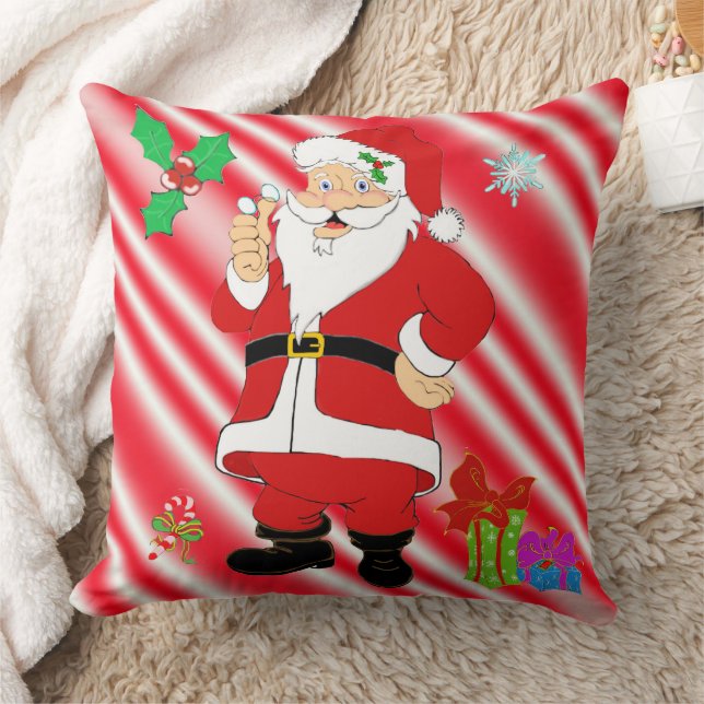 Smiling Santa Christmas Cushion (Blanket)