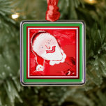 Smiling Santa Christmas Ornament<br><div class="desc">Many different ornament styles available.  Customisable.</div>