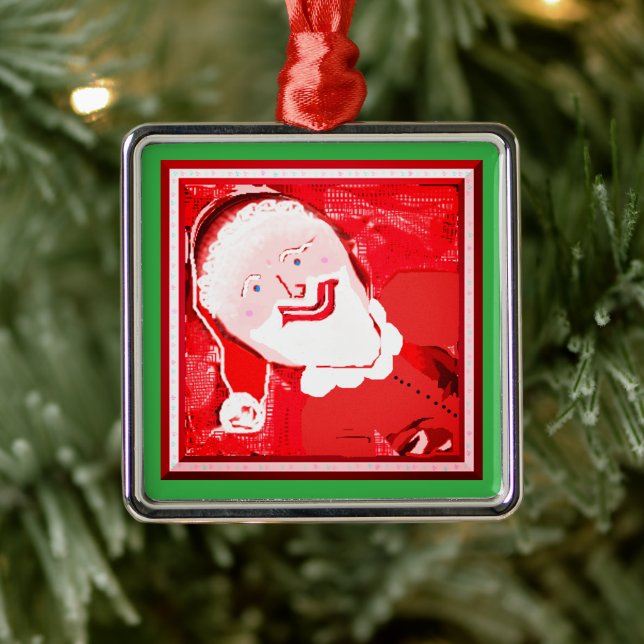 Smiling Santa Christmas Ornament (Tree)