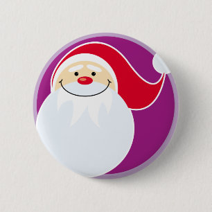Smiling Santa Claus Button