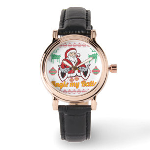 Smiling Santa Claus Holiday Christmas SweaterJingl Watch
