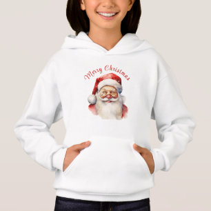 Smiling Santa Claus Reindeer Red Bow