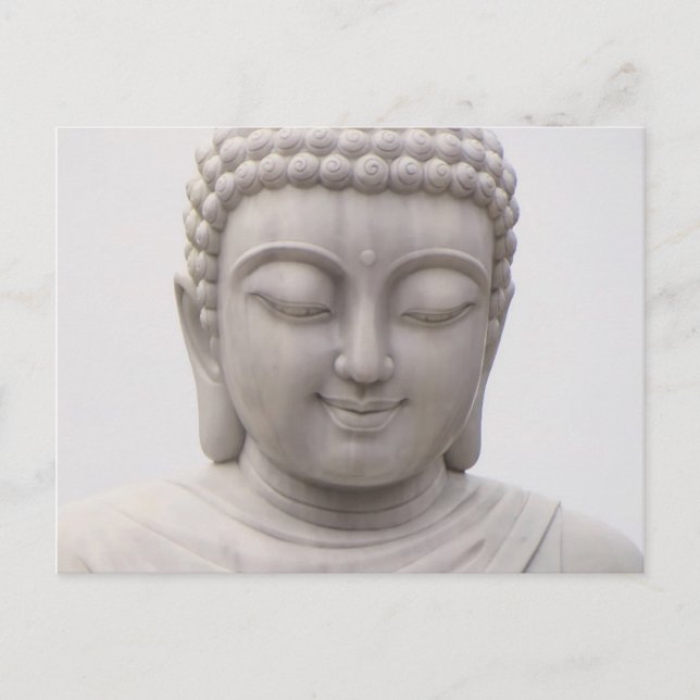 Smiling Serene Buddha Inspirational Love Peace Postcard (Front)