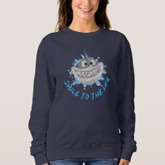 Smiling shark in cartoon style - Smile to the life Sweatshirt