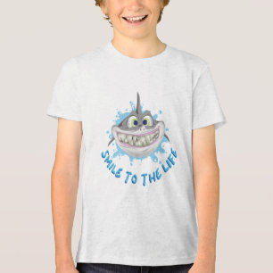 Smiling shark in cartoon style - Smile to the life Tri-Blend Shirt