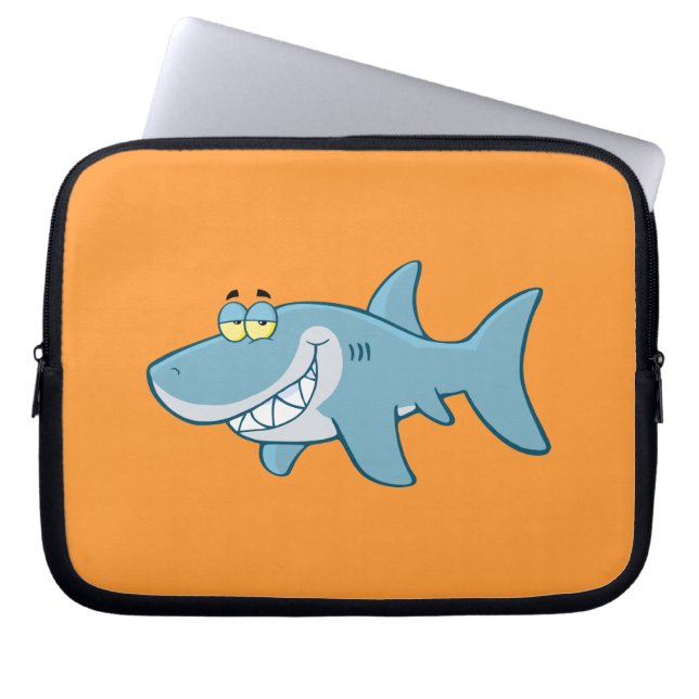 Smiling Shark Laptop Sleeve (Front)