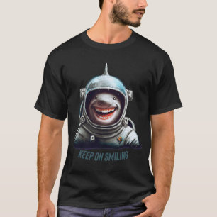 Smiling Shark with astronaut helmet, ocean, sealif T-Shirt
