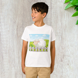 Smiling Sheep in Sunny Countryside T-Shirt