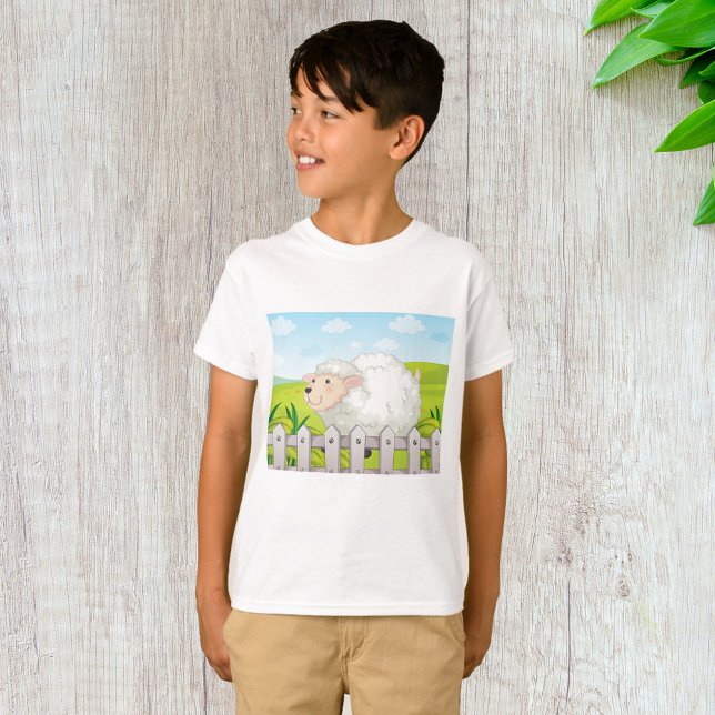 Smiling Sheep in Sunny Countryside T-Shirt (Creator Uploaded)