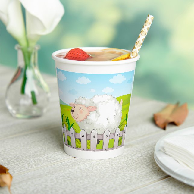 Smiling Sheep Paper Cups (Creator Uploaded)