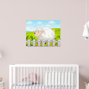 Smiling Sheep Poster