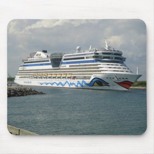 Smiling Ship in Channel Mouse Pad (Front)