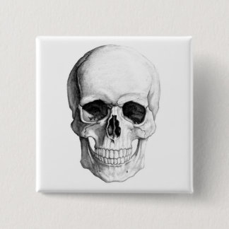 Smiling Skull 15 Cm Square Badge