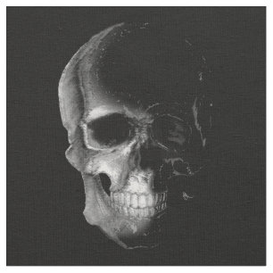 Smiling Skull Skeleton Fabric