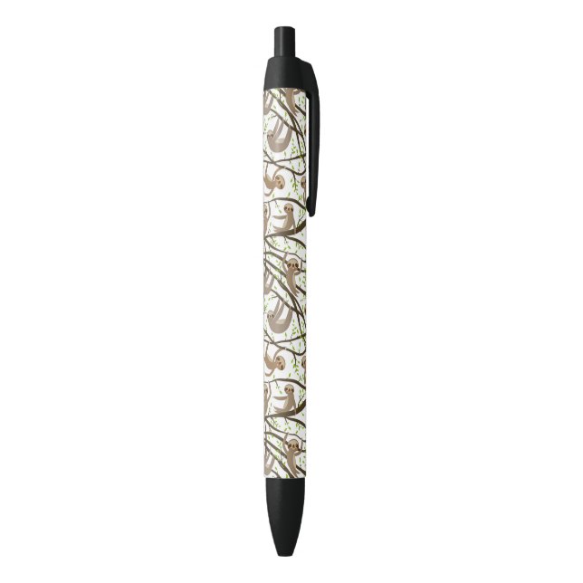 Smiling Sloth Pattern Black Ink Pen (Bottom (Vertical))
