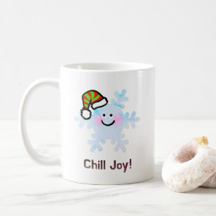 Smiling Snowflake Holiday Cheer Coffee Mug