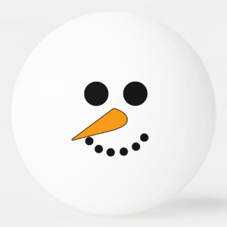 Smiling Snowman Face Ping Pong Ball