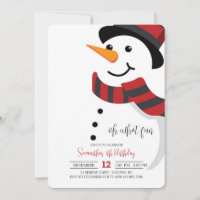 Smiling Snowman Invitation
