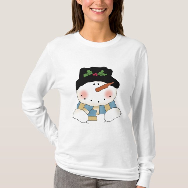 Smiling  Snowman Tshirts and Gifts (Front)