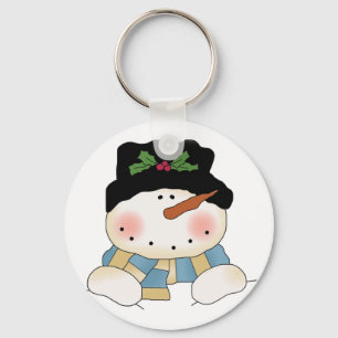 Smiling Snowman Tshirts and Gifts Key Ring