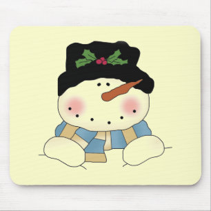 Smiling Snowman Tshirts and Gifts Mouse Pad