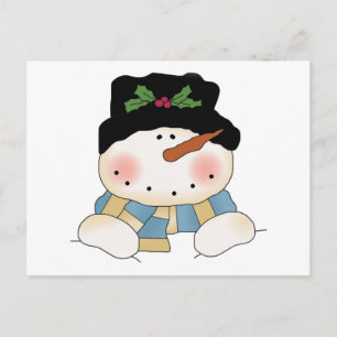 Smiling  Snowman Tshirts and Gifts Postcard