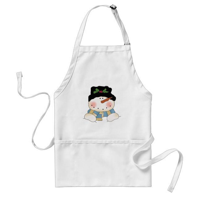 Smiling  Snowman Tshirts and Gifts Standard Apron (Front)