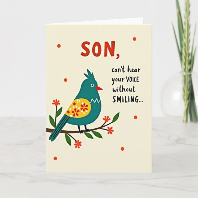 Smiling Son Missing You Card (Front)